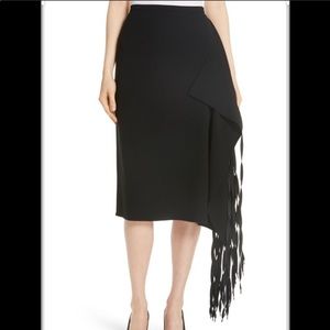 Tibi fringe pencil skirt